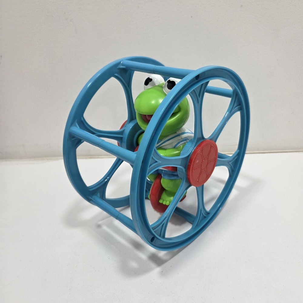 Vintage Remco 1989 Muppet Babies Kermit Roll Back Wheel Weighted